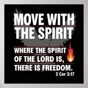 Move with the spirit - freedom design poster