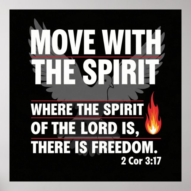 Move with the spirit - freedom design poster (Front)
