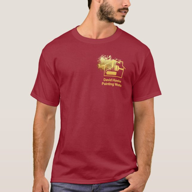 Moveable Gold Brush Home Paint Splatter T-Shirt (Front)