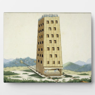 Moveable tower, designed after Caesar's tower at N Plaque
