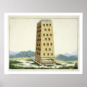 Moveable tower, designed after Caesar's tower at N Poster