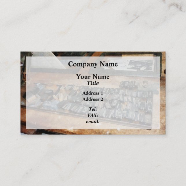 Moveable Type Business Card (Front)