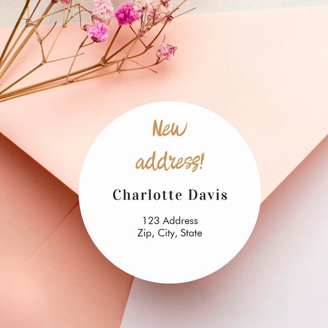 Moved new address classic round sticker (Creator Uploaded)