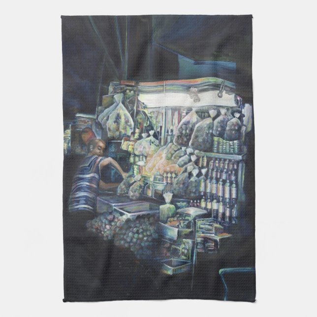 Moved the Goal. Singapore Tea Towel (Vertical)