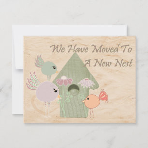 Moved To A New Nest Moving Announcement