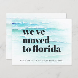 Moved to Florida Ocean Waves New Address Announcement