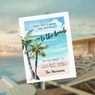 Moved To The Beach Moving Announcement  Postcard