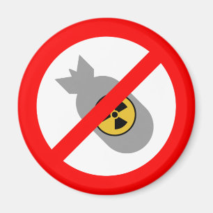 Movement for Peace STOP! NO NUCLEAR BOMB! Magnet