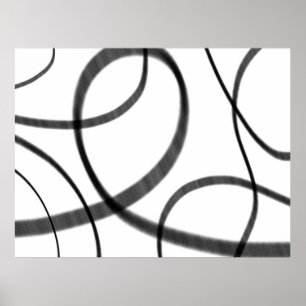 Movement in Black and White Poster