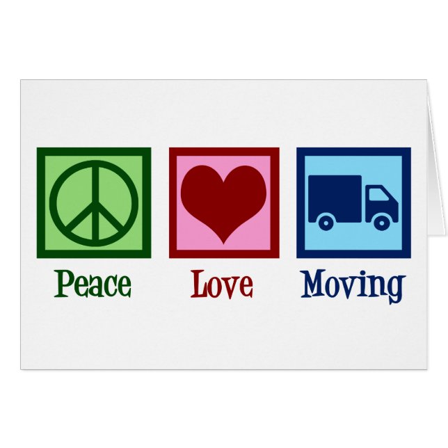 Mover Peace Love Moving Company Truck (Front Horizontal)