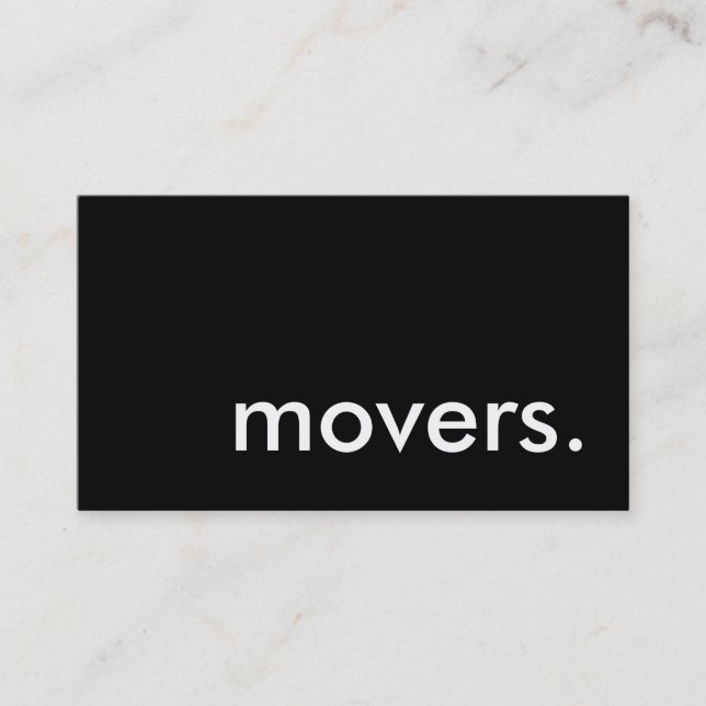 movers. business card (Front)