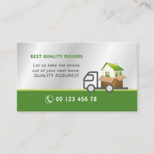 Movers, removals service business card