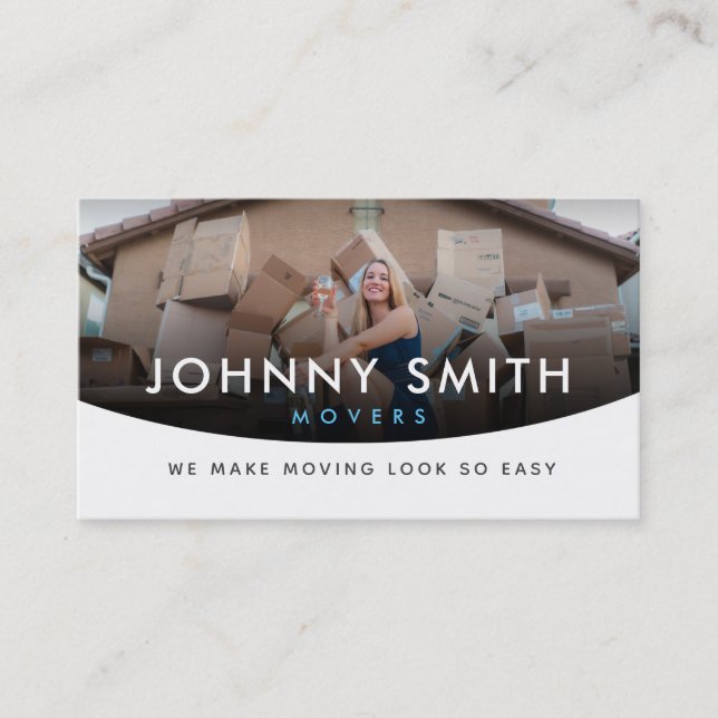 Movers Slogans Business Cards (Front)