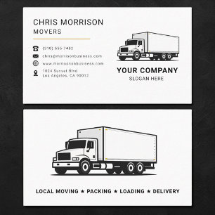 Movers Truck Service Business Card