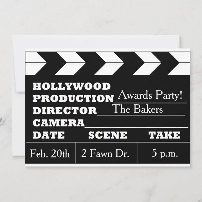 Movie Awards Party Invitations (Front)