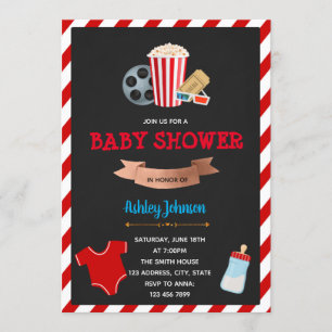 Movie baby shower theme invitation