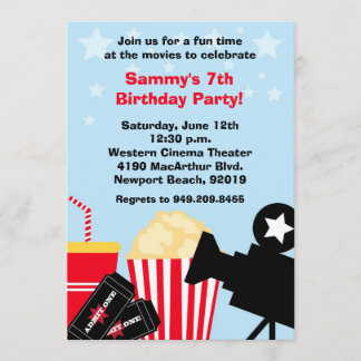 Movie Birthday Party Invitation
