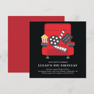 Movie Birthday Party Invitation