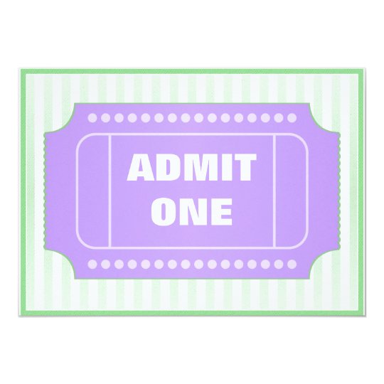 Movie Birthday Party Purple Green Card