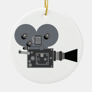 Movie Camera Ceramic Tree Decoration