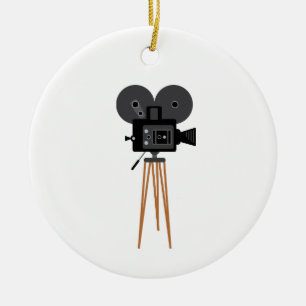 Movie Camera Ceramic Tree Decoration