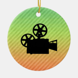 Movie Camera Ceramic Tree Decoration