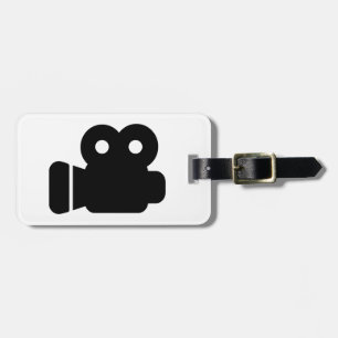 Movie camera luggage tag
