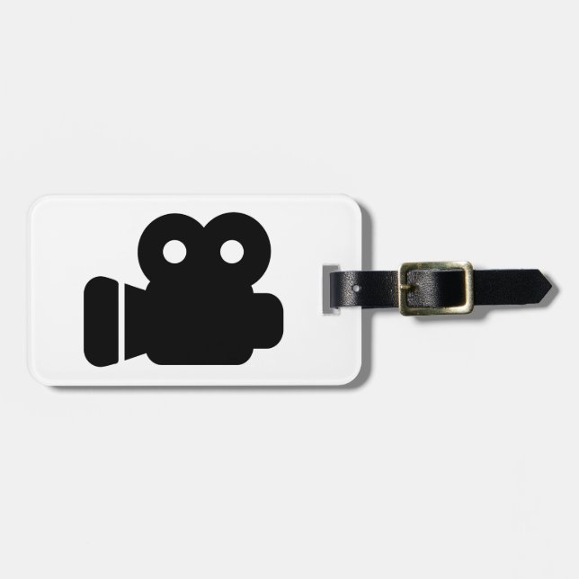 Movie camera luggage tag (Front Horizontal)