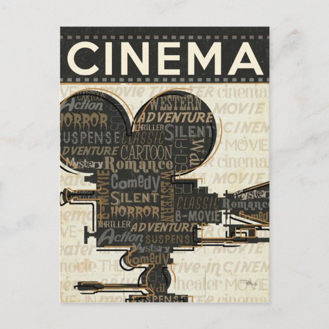 Movie Camera Reel Postcard (Front)