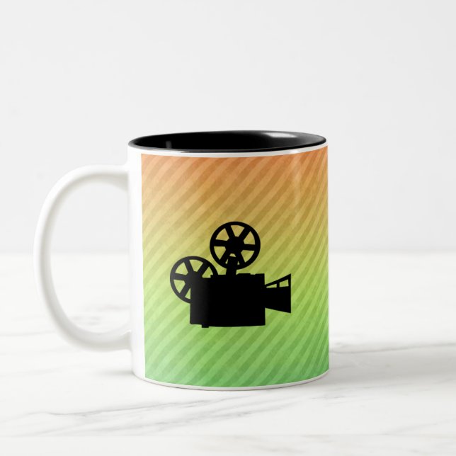 Movie Camera Two-Tone Coffee Mug (Left)
