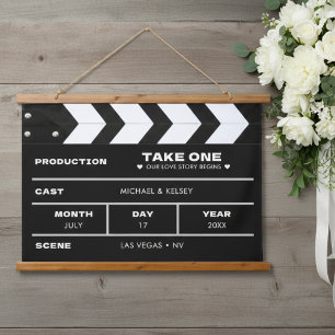 Movie Clap Board Film Strip Photo Wedding Hanging Tapestry