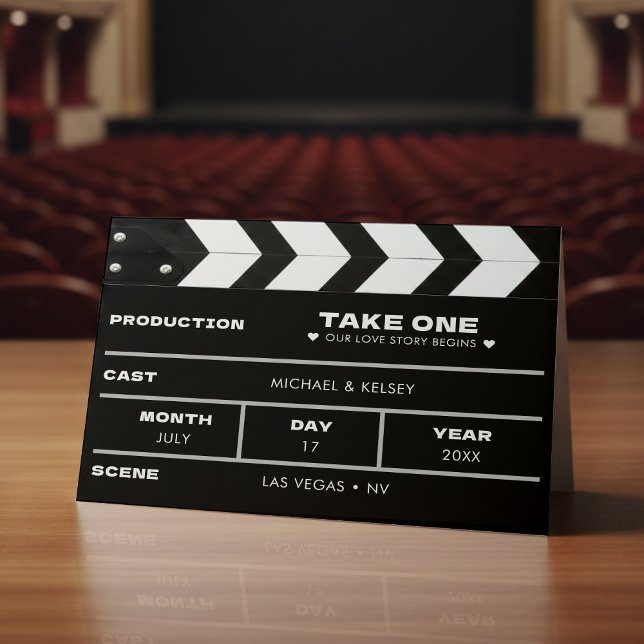 Movie Clap Board Film Strip Photo Wedding Programme (Creator Uploaded)