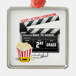 Movie Clapboard 2nd Grade Metal Tree Decoration