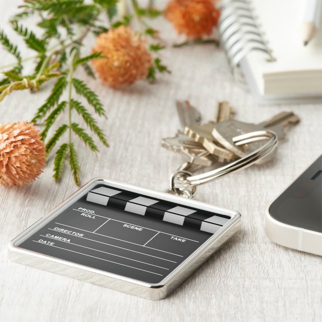 Movie Clapboard Keychain (Side)
