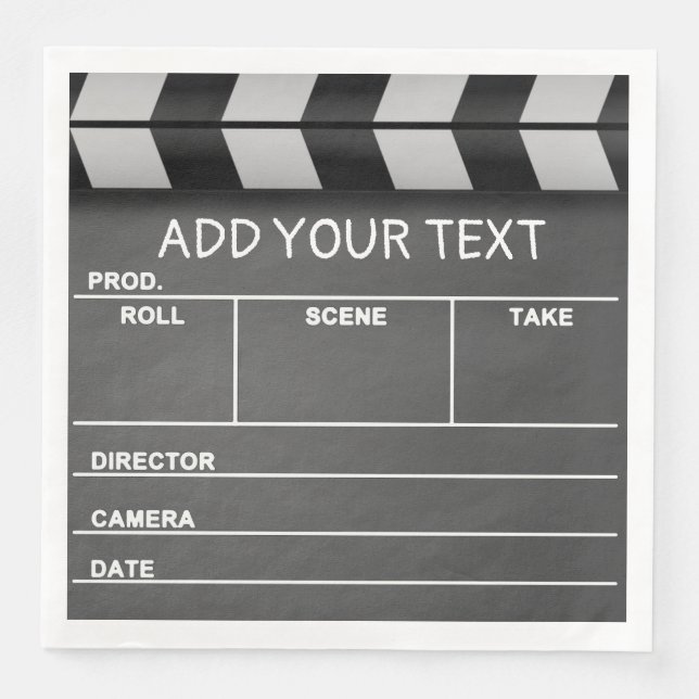 Movie Clapboard Paper Napkins (Front)