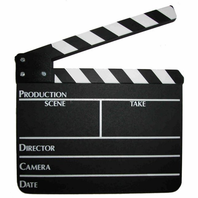 Movie Clapboard Slate Keychain Photo Sculpture Key Ring (Front)