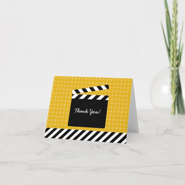Movie Clapboard Thank You Card (Front)