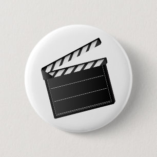 Movie Clapper 6 Cm Round Badge