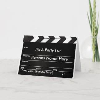 Movie Clapper Invitation