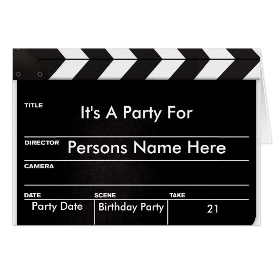 Movie Clapper Invitation