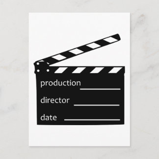 Movie clapper postcard