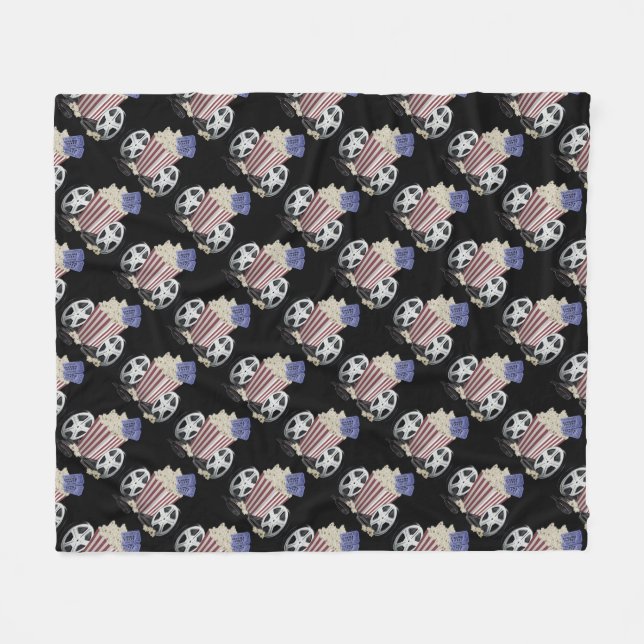 Movie Classics Binge Watching Fleece Blanket (Front (Horizontal))