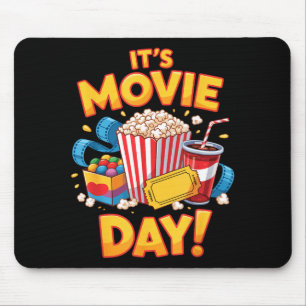 Movie day film movie food night snack popcorn mouse mat