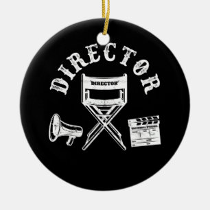 Movie Director Filmmaker Director Chair Ceramic Tree Decoration