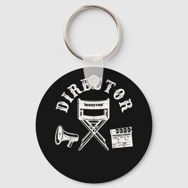 Movie Director Filmmaker Director Chair Key Ring (Front)