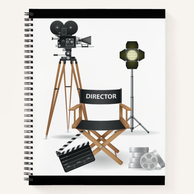 Movie Director Set Spiral Notebook (Front)