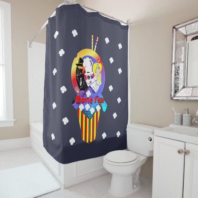 Movie Fan Pop Corn Shower Curtain (In Situ)