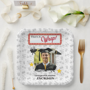 Movie Fanatic Graduation Party Paper Plate