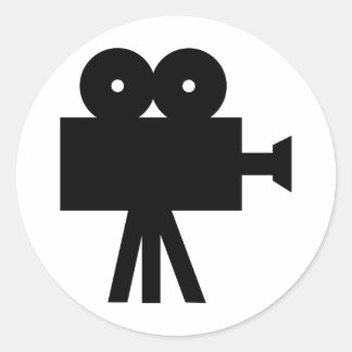 Movie Film Cine Camera Hollywood Classic Round Sticker