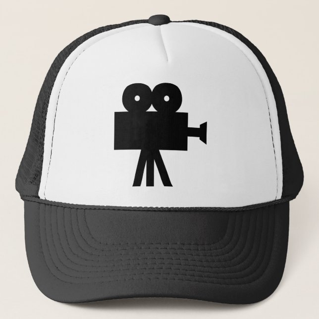 Movie Film Cine Camera Hollywood Trucker Hat (Front)